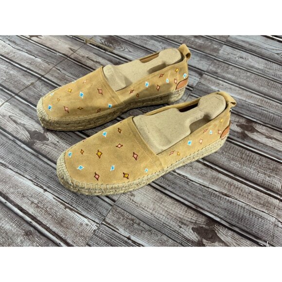 Rag & Bone Adria II Embroidered Suede Espadrille Loafers size 40 US 10 New - Picture 1 of 6